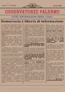 Libertà di stampa Palermo Felicissima